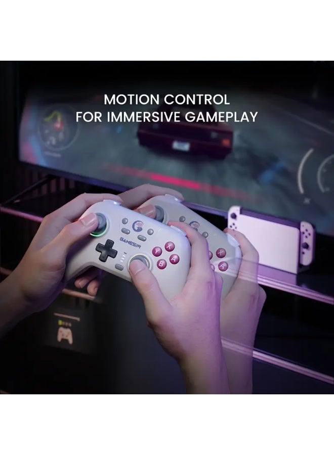 gamesri GameSir Wireless Gaming Controller for Switch, PC, iOS, Android - Ergonomic Design, Motion Sensing, Anti-Drift Hall Effect Joystick, Customizable RGB Lighting, Rechargeable Lithium Polymer Battery, 2.4GHz Wireless Connectivity - Image 4