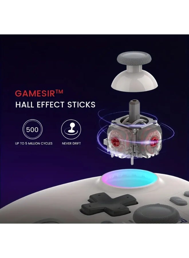 gamesri GameSir Wireless Gaming Controller for Switch, PC, iOS, Android - Ergonomic Design, Motion Sensing, Anti-Drift Hall Effect Joystick, Customizable RGB Lighting, Rechargeable Lithium Polymer Battery, 2.4GHz Wireless Connectivity - Image 2