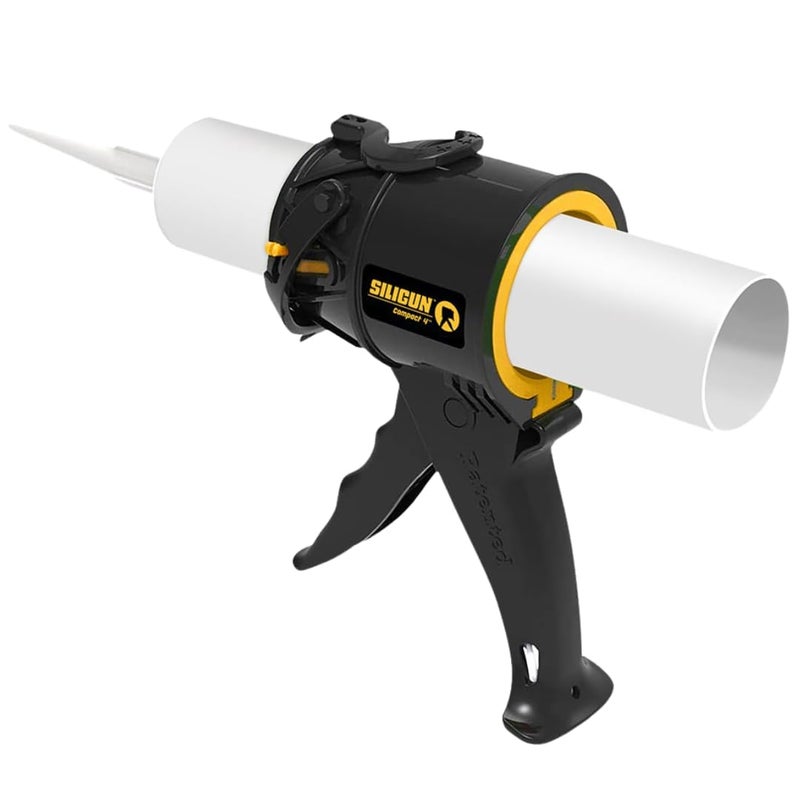 SILIGUNâ„¢ Gen-3 Compact Caulking Gun - No Drip Caulk Gun - Patented Design - Lightweight ABS Frame - Works with All 10 oz Tubes - Image 1