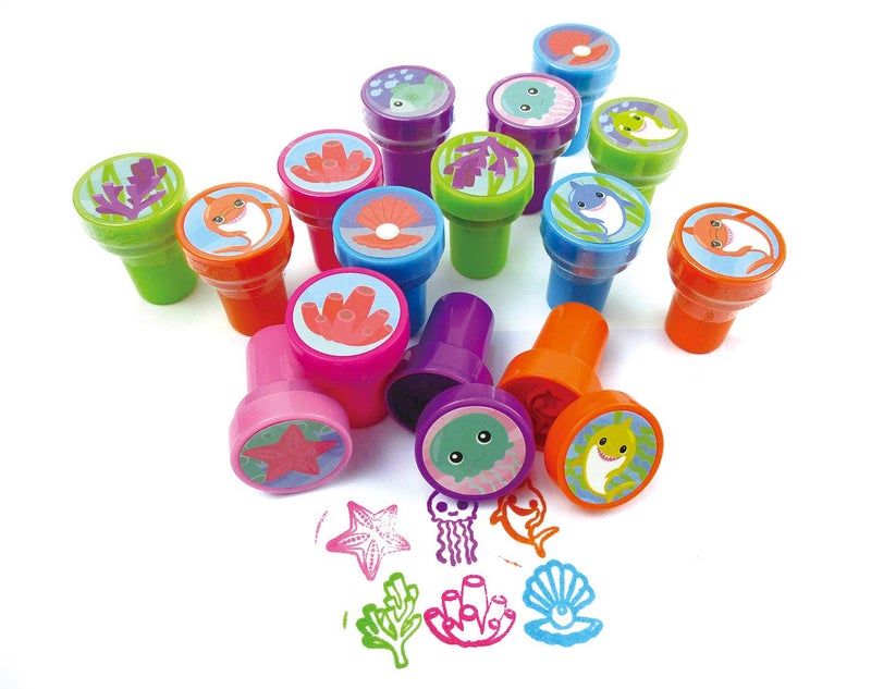 TINYMILLS طوابع عائلة القرش من TINYMILLS عدد 24 قطعة للأطفال - Image 3