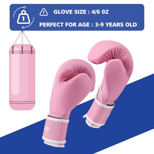 Redipo Kids Boxing Gloves, Sponge Foam Training Sparring Gloves Thai Kick Boxing for Kid and Youth, Suitable for Boys and Girls Age 3 to 9 Years - Image 5