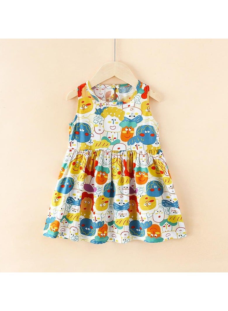 Loquat Girls Dress Children Clothing Summer Pajamas Beach  Dress - Image 1