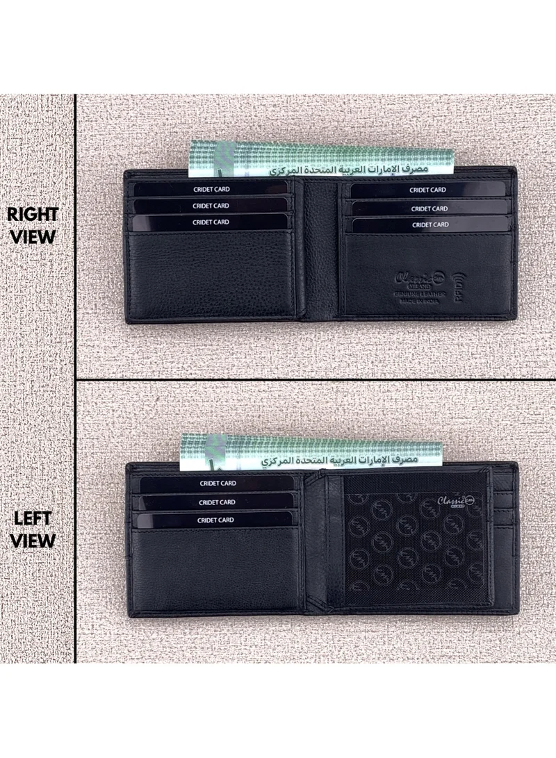 Classic Milano Classic Milano Genuine Leather Wallet for Men – Slim Bifold Men’s Wallet with RFID Blocking, Multiple Card Slots – Stylish Mens Purse Wallets Gift for Husband, Father