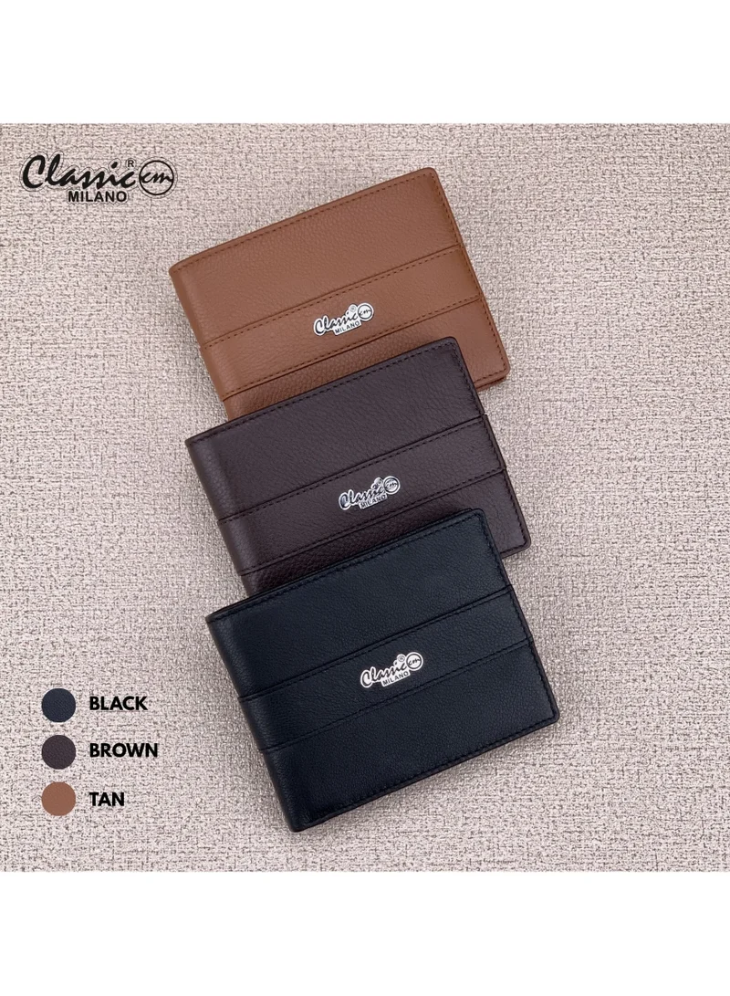 Classic Milano Black (CNH-8) Classic Milano Genuine Leather Wallet for Men – Slim Bifold Men’s Wallet with RFID Blocking, Multiple Card Slots – Stylish Mens Purse Wallets Gift for Husband, Father for Men | Best Price UAE