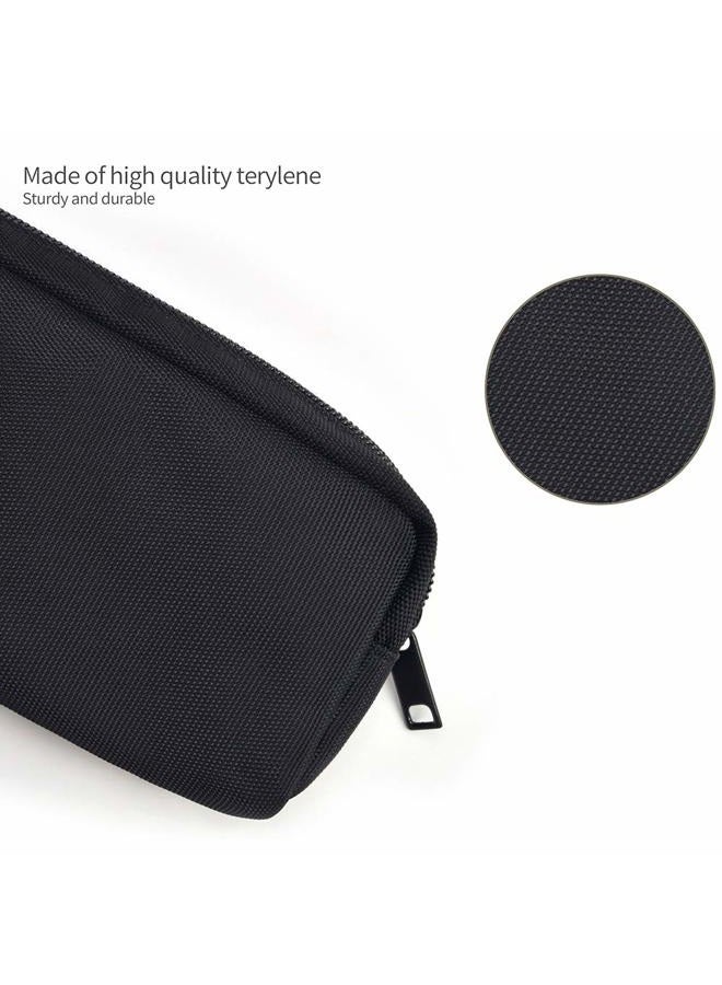 Dobmit Pencil Pen Case, Big Capacity Pencil Pouch Makeup Bag for Girls and Boys Durable Office Stationery Organizer - Black - Image 3