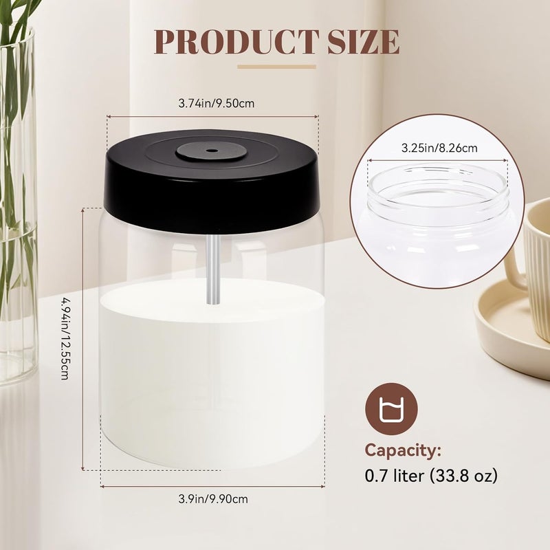حاوية حليب زجاجية لـ Miele، لحاوية الحليب Miele 11574240 MB-CM-G، شفافة - Image 3