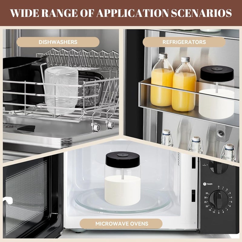 حاوية حليب زجاجية لـ Miele، لحاوية الحليب Miele 11574240 MB-CM-G، شفافة - Image 4