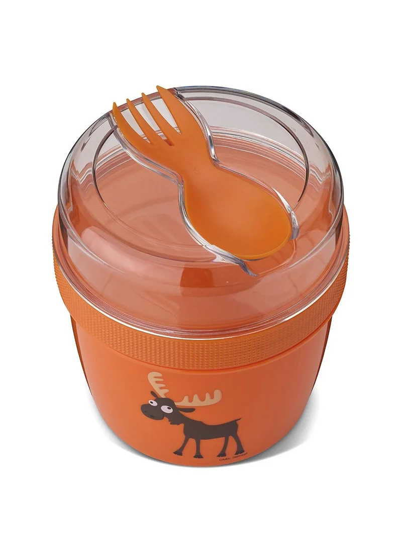 Carl Oscar Carl Oscar Sweden N'Ice Cup Lunch Box™ 0.5L With Cooling Pack + Upper Snack Compartment 0.3L - Orange