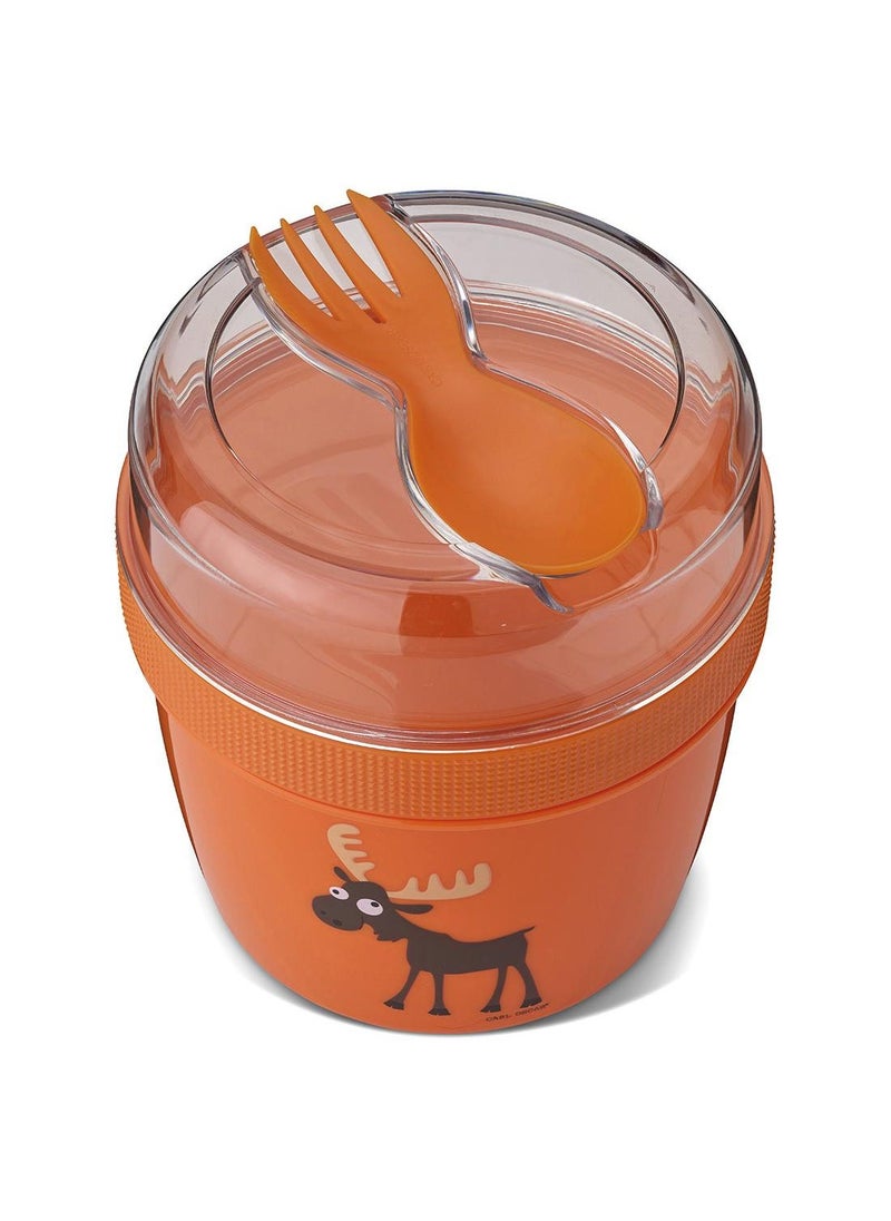 Carl Oscar Sweden N'Ice Cup Lunch Box™ 0.5L With Cooling Pack + Upper Snack Compartment 0.3L - Orange - Image 5
