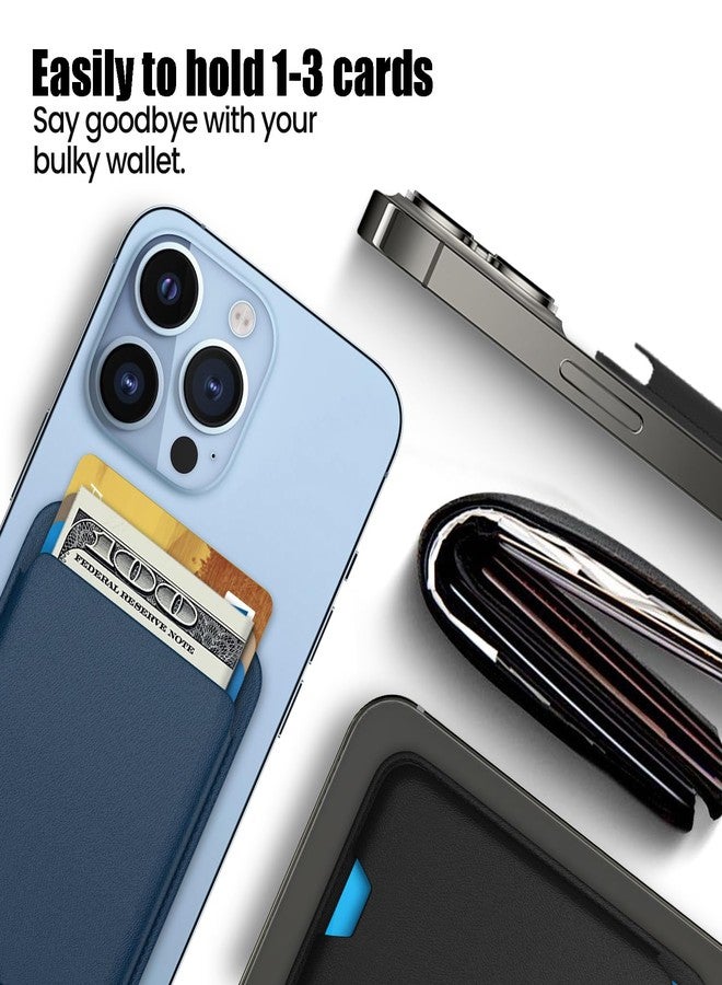 محفظة مغناطيسية متوافقة مع MagSafe لهواتف iPhone 17 و16 و15 و14 و13 و12 Pro Max وAir Plus، حامل بطاقات Mag 3 Safe، ملحقات لاصقة لهواتف Apple المحمولة وحافظاتها، لون لافندر - Image 3