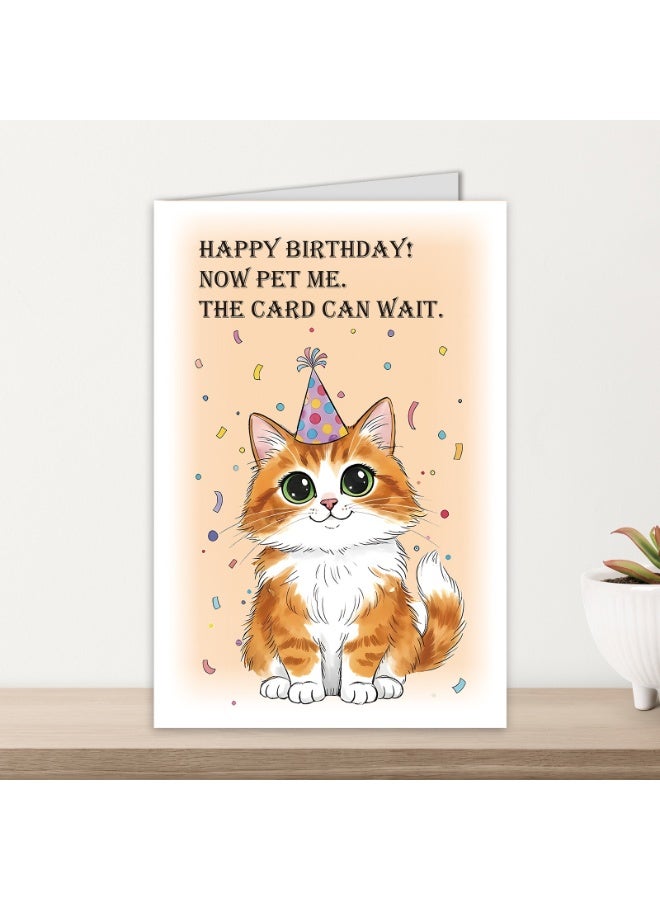 بطاقات عيد ميلاد حيوانات كرتونية (5 قطع) مع مظاريف حمراء - بطاقات تهنئة ممتعة للحفلات - Image 4