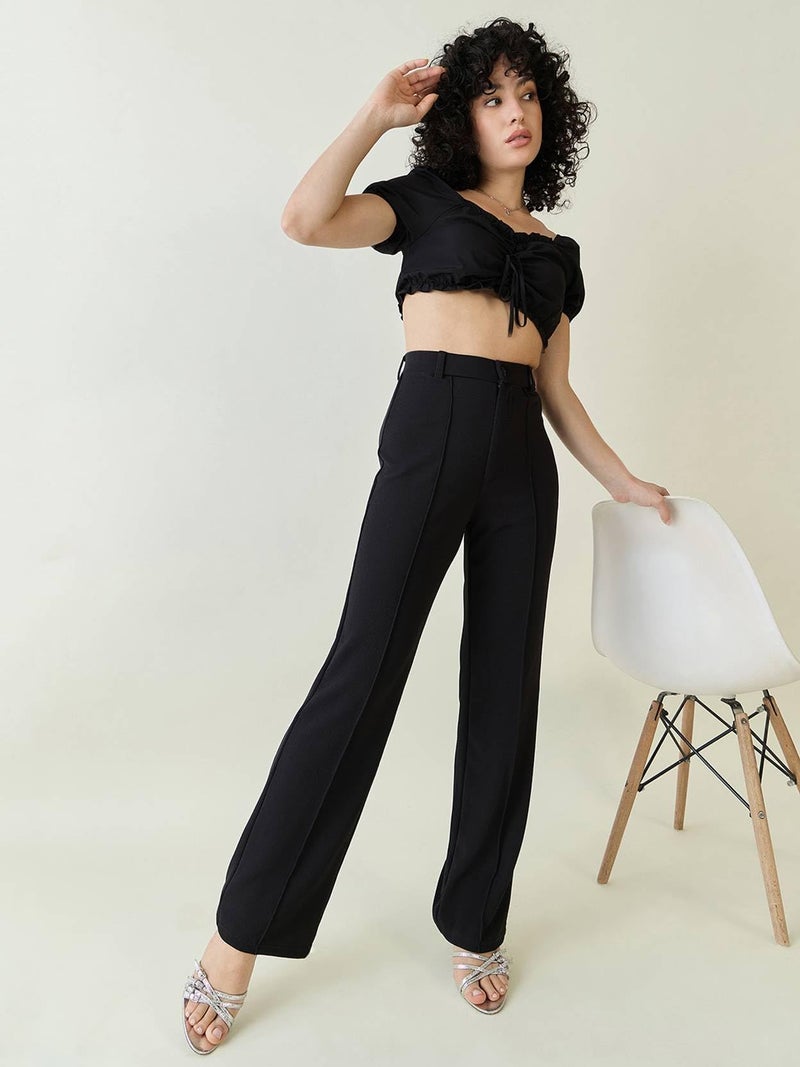 KOTTY Women’s Office Wear Formal Pants Tailored Straight Fit Work Wears Trousers-KTT2PCWOMENSPANTSET121L Pure White - Image 4