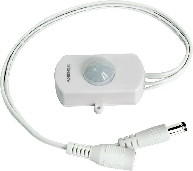 Sensky BS010WL DC 12v إلى 24v مفتاح استشعار الحركة المصغر PIR مفتاح استشعار الإشغال للإضاءة LED DIY (مستشعر ضوء، وقت تأخير، مسافة استشعار، قابل للتعديل) - Image 1