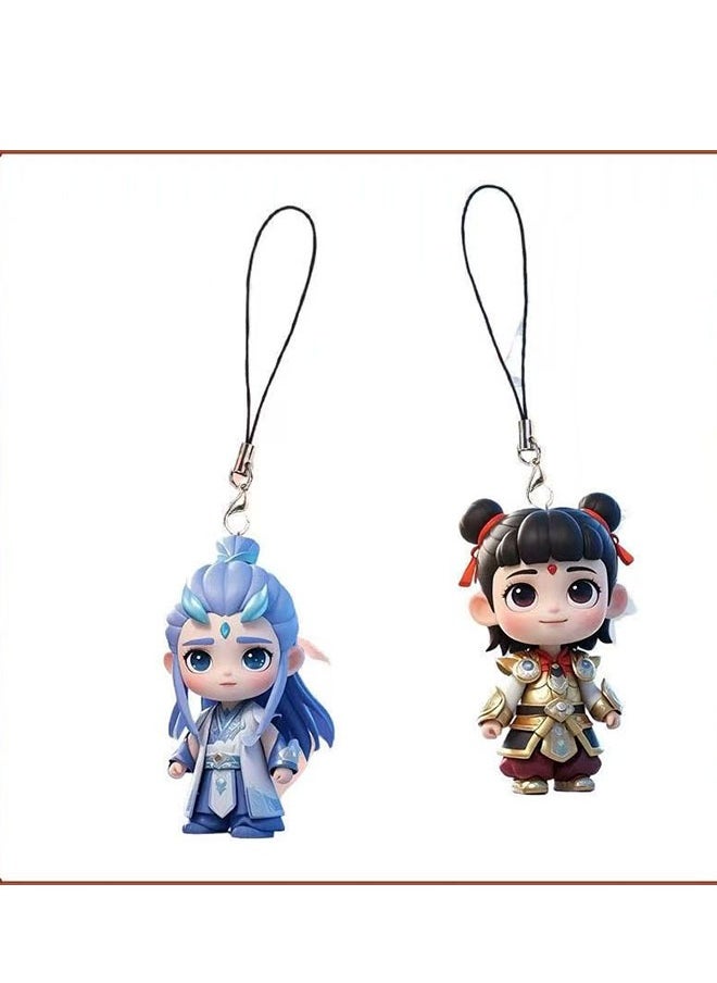 Generic CP pendant Nezha 2: The Devil Boy Comes to the World Dragon King cartoon anime mobile phone chain 1 (Ao Bing)  - Image 2