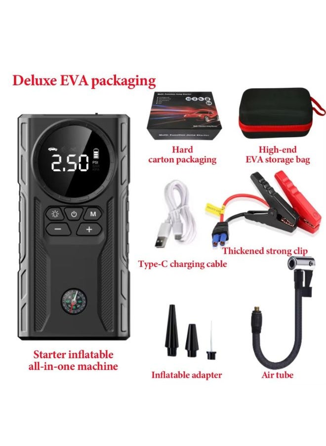Generic Portable Air Pump Car Jump Starter Car Battery Emergency Booster Power Bank Jump Starter Car 1800A 12V, Car Battery Jumper Starter  - Image 2