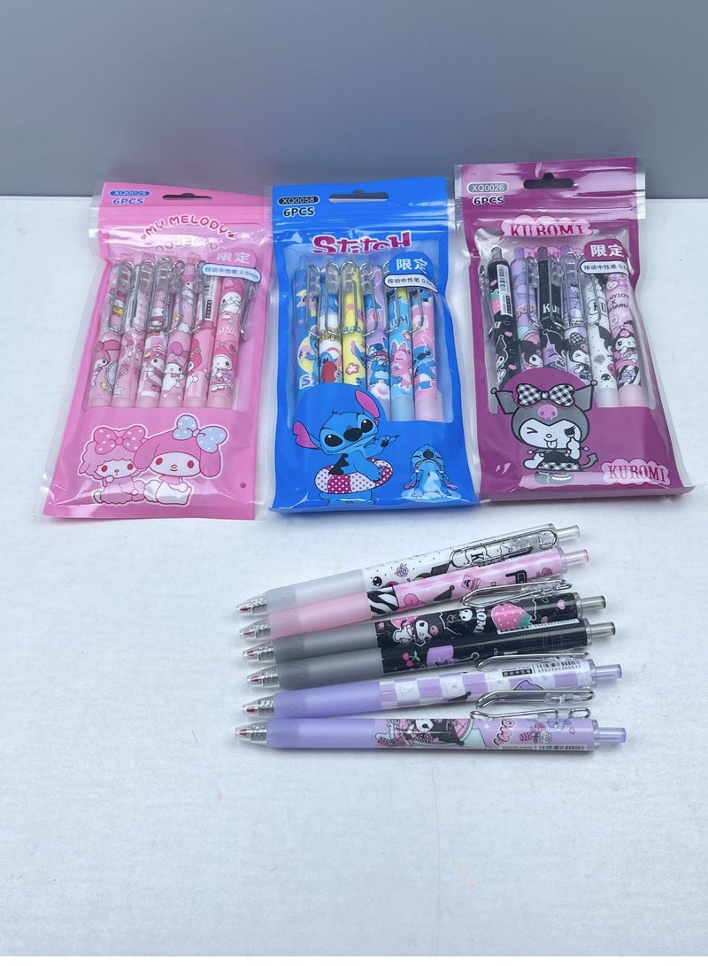 STITCH 6 Pcs Stitch Rollerball Pen Set For Kids And Students - Image 2