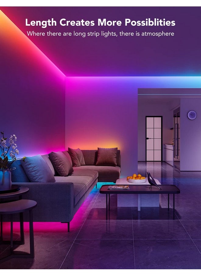 Govee Govee RGBIC LED Strip Lights, 65.6ft Smart LED Lights for Bedroom, Bluetooth LED Lights APP Control, DIY Multiple Colors on One Line, Color Changing LED Lights for Halloween Decor, 2 Rolls of 32.8ft  - Image 5