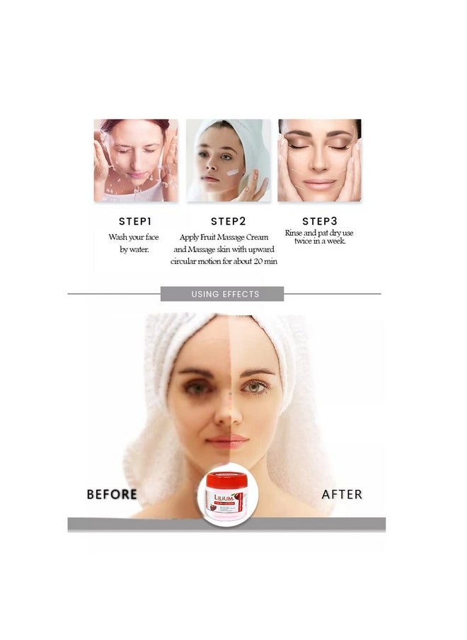 LILIUM Herbal Fruit Massage Cream Face & Body 500Ml, Nourishing Skincare, Natural Fruit Extracts, Hydrating And Revitalizing, Fights Wrinkles & Fine Lines, Soothes And Rejuvenates, For Men Women  - Image 4