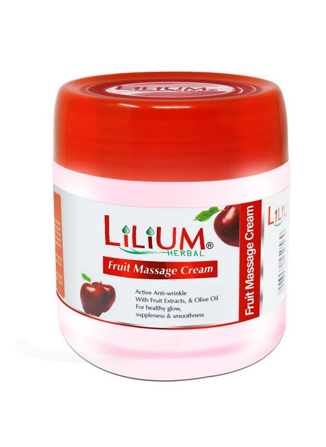 LILIUM Herbal Fruit Massage Cream Face & Body 500Ml, Nourishing Skincare, Natural Fruit Extracts, Hydrating And Revitalizing, Fights Wrinkles & Fine Lines, Soothes And Rejuvenates, For Men Women  - Image 1