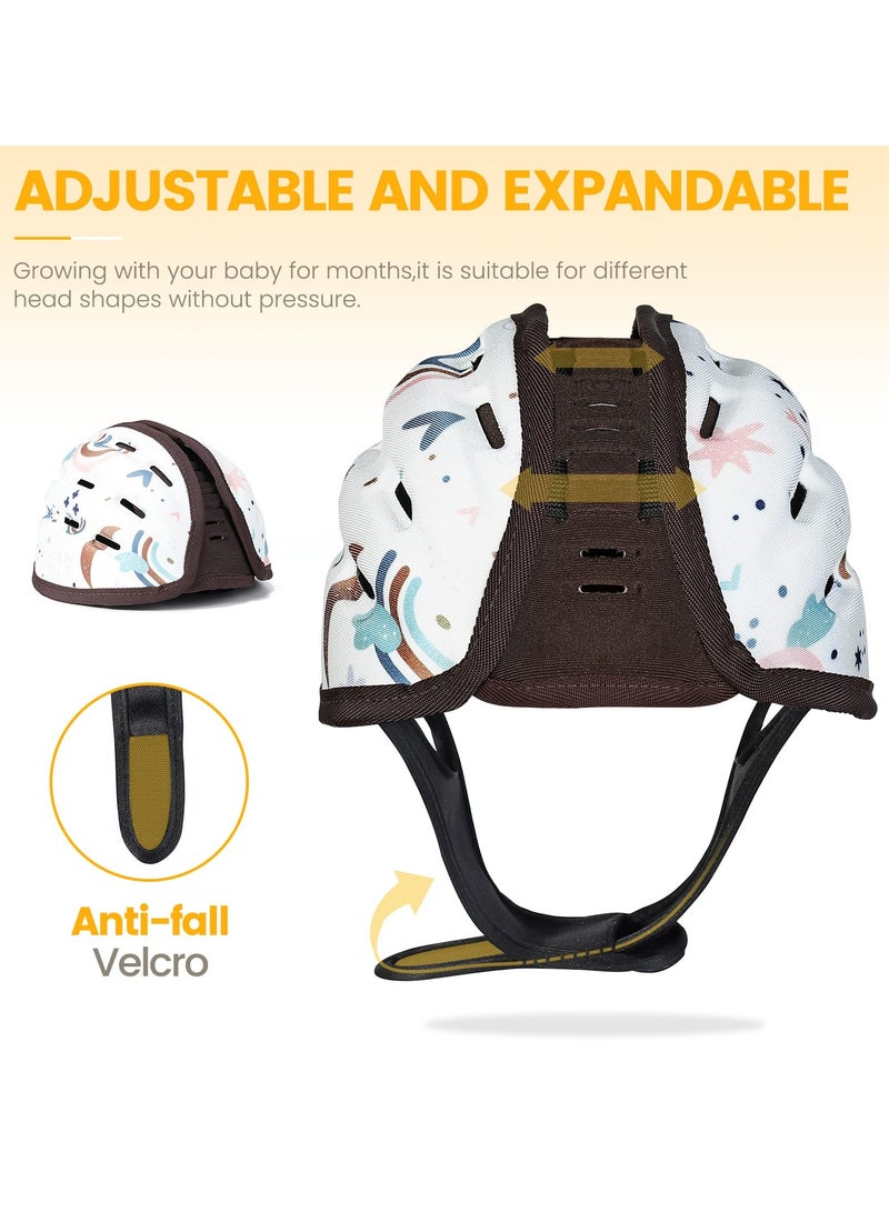 SOLARAE Baby Safety Helmet, Infant Soft Helmet Breathable, Anti-Collision, Ultra-Lightweight, Adjustable Baby Head Protector for Crawling and Walking Suitable for 6-24 Months Baby - Image 2