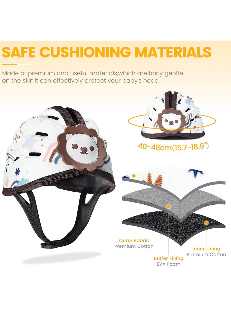 SOLARAE Baby Safety Helmet, Infant Soft Helmet Breathable, Anti-Collision, Ultra-Lightweight, Adjustable Baby Head Protector for Crawling and Walking Suitable for 6-24 Months Baby - Image 4