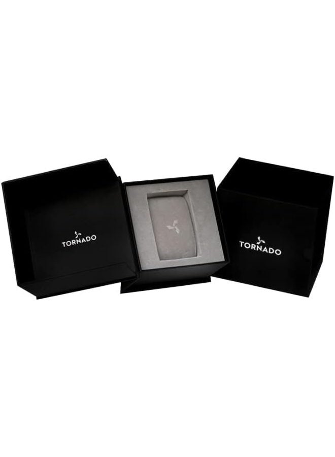 TORNADO Men's Solid stainless steel with Polished and brushed links. 3H with date Display Watch T8007-TBTC - 42mm mm - Image 4