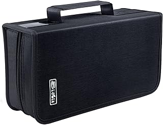 Siveit Siveit DVD Case Holder,  CD/DVD Case Wallet Binder Holder 160 Capacity CD DVD Cases Organizer Portable CD Binder Wallet  - Image 1