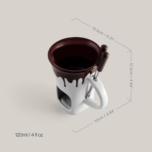 Swissmar F12064 4-Piece Nostalgia Chocolate Fondue Mug Set - Image 5
