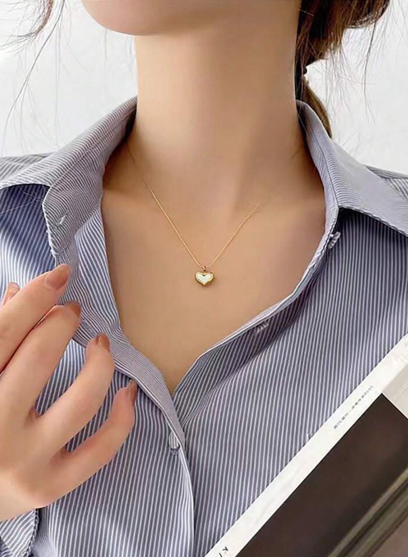Equal Stylish Gold Plated Stainless Steel Necklace For Women - Image 2
