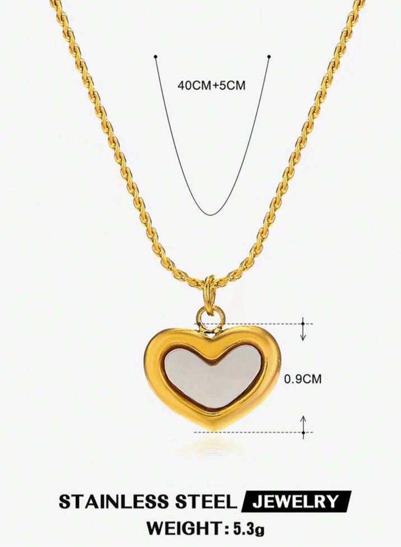 Equal Stylish Gold Plated Stainless Steel Necklace For Women - Image 5