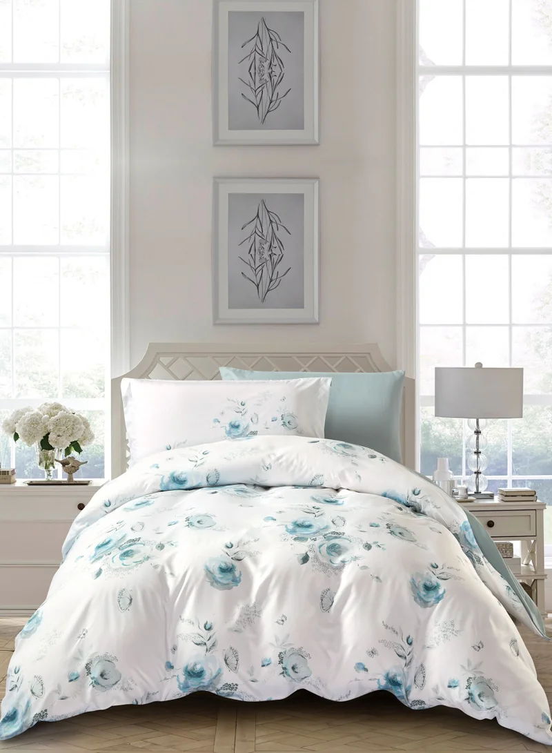 Donetella Digital Print Duvet cover Set,Queen Size 200x230 cm - 4-Pcs Bed Set, ,Emirate Collection, Microfiber - 1 Duvet Cover, 1 Fitted Sheet, 1 Pillow Shams, 1 Pillowcases (Filler Not Include)