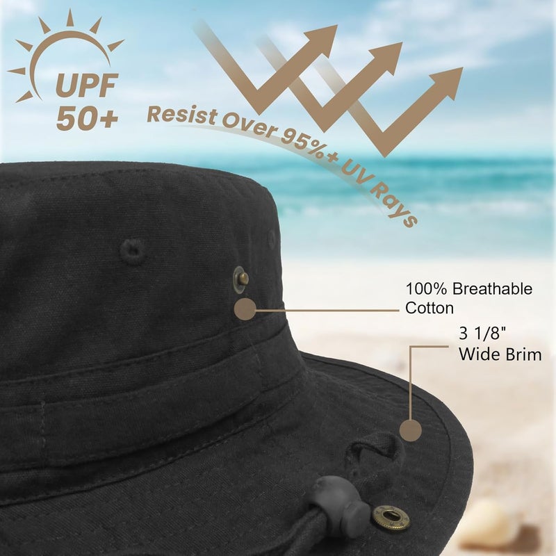 Phaiy Bucket Hat Wide Brim UV Protection Sun Hat Boonie Hats Fishing Hiking Safari Outdoor Hats for Men and Women - Image 2