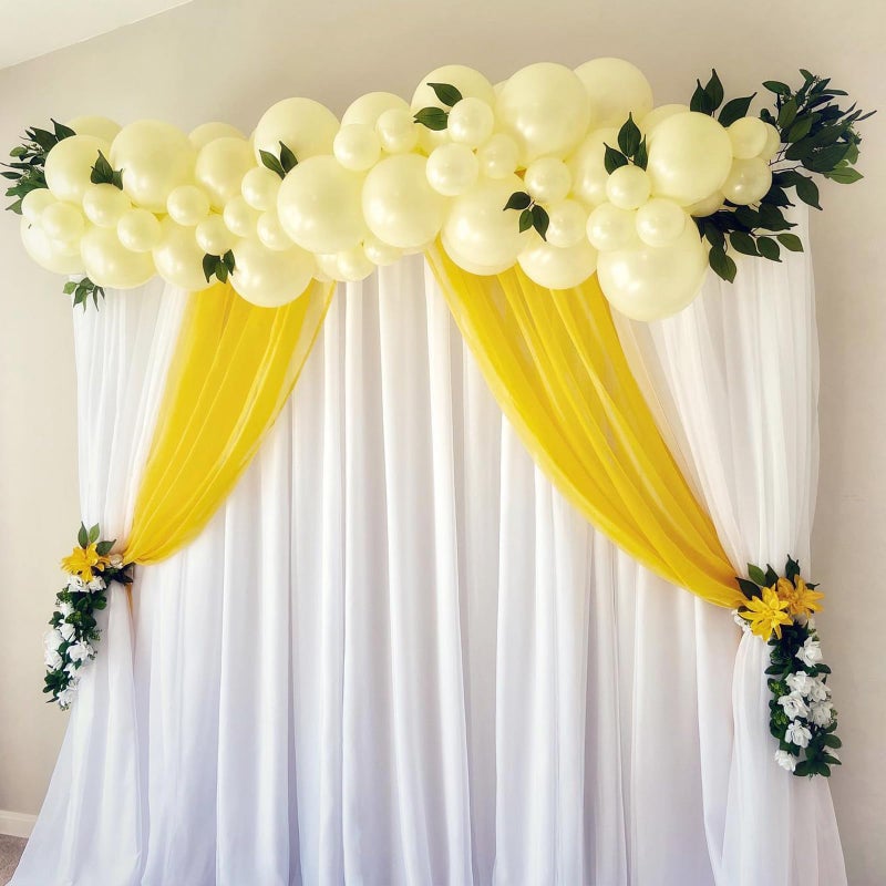 awenztech 120pcs Pastel Yellow Balloons Different Sizes 18 12 10 5 inch Light Yellow Balloon Arch Kit for Gender Reveal Baby Shower Birthday Party Decorations - Image 4