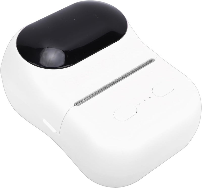 طابعة ملصقات حرارية بيضاء صغيرة، صانع ملصقات محمول خالي من الحبر للملاحظات والصور والأعمال اليدوية - Image 1