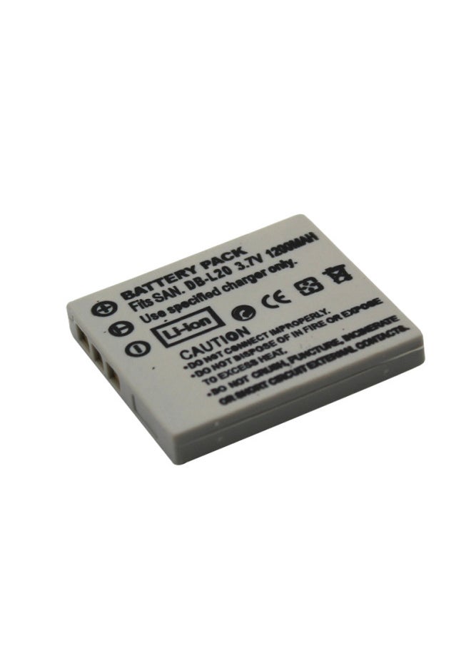 Generic - For Sanyo DMC-C1 C4 C5 CA65 E60 CG6 CA6 PLB-103 Battery DB-L20 Battery-Standard Capacity:1500mAh - Image 1