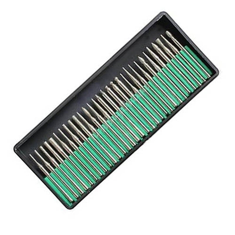 DIY Crafts Diy Crafts 10496 India 869 Steel Diamond Burr Glass Bit Set for Rotary Dremel Drill Machine Tools Silver 30 Piece  - Image 3
