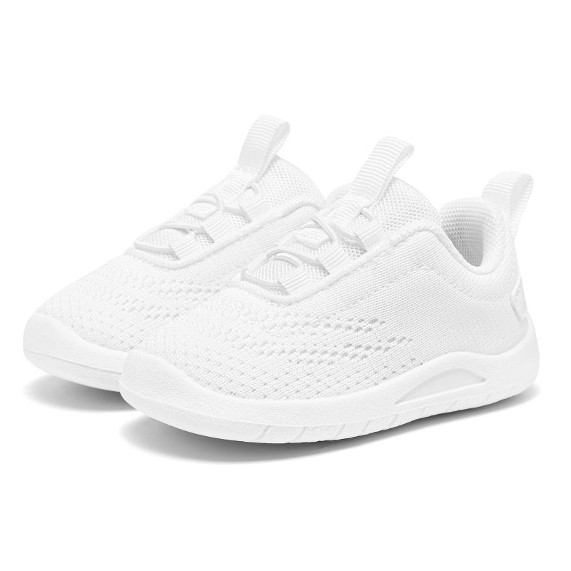 MORENDL Toddler Sneakers Baby Slip On Walking Shoes Non-Slip Breathable Boys & Girls Running Shoes Infant Tennis Shoes White Size 7 - Image 1