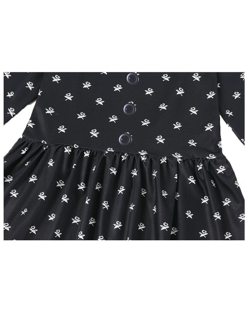 Kids Polka Dot Cosplay Dress with Matching Crossbody Bag for Costume Parties and Stage Shows - Image 5