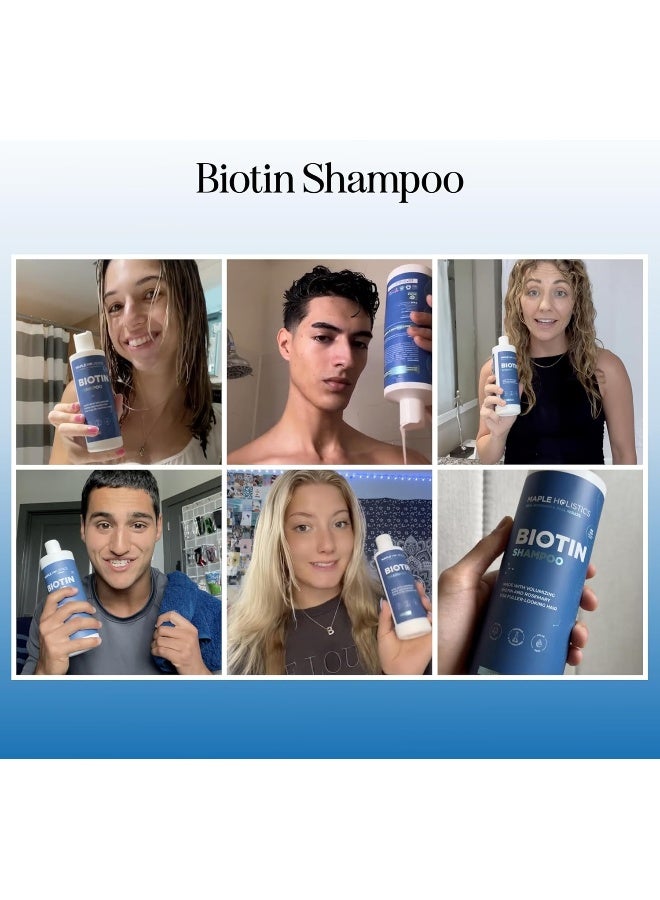 Maple Holistics Shampoo for Thinning Hair and Hair Loss - Volumizing Biotin Shampoo for Hair Growth with Rosemary Argan Oil and Evening Primrose Oil - Sulfate Free Anti Dandruff Shampoo for Itchy Scalp and Hair Care - Image 2
