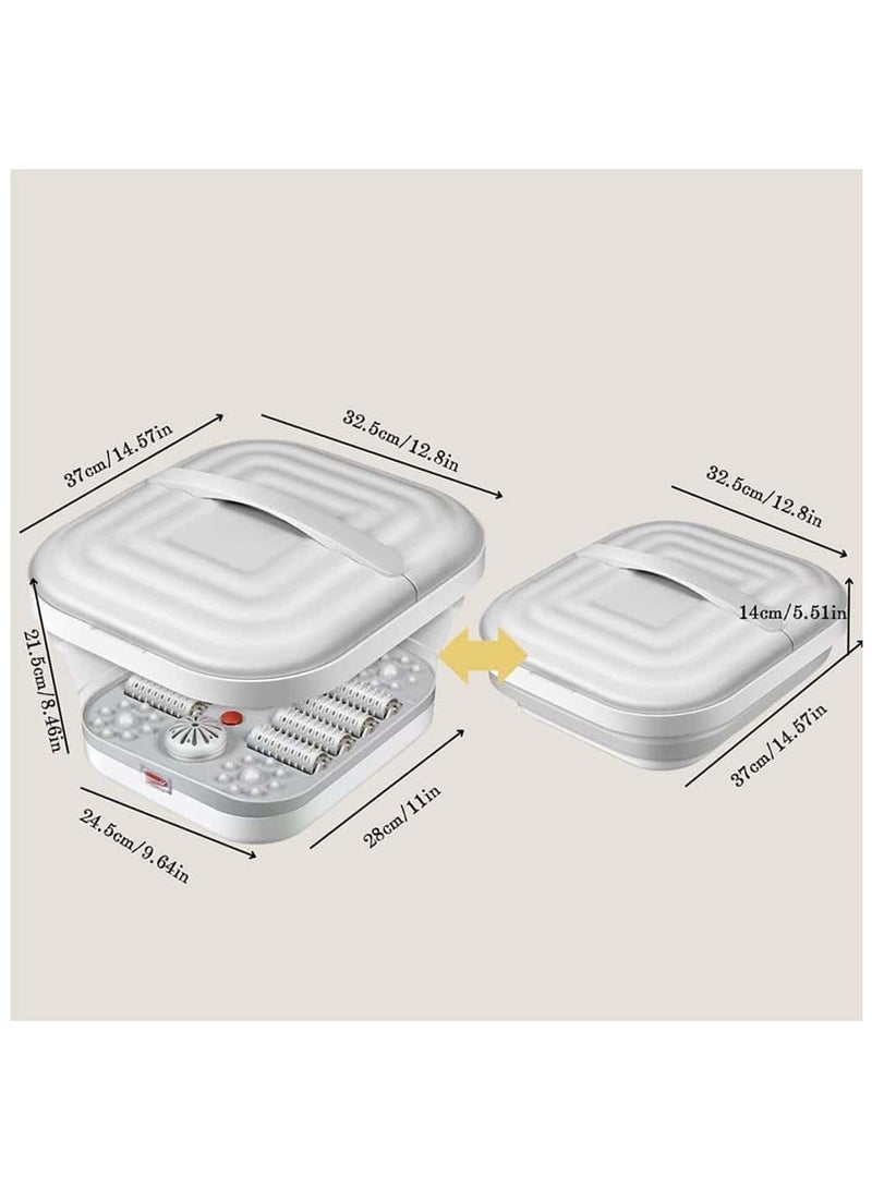Anmi Portable Electric Foot Spa Tub - Foldable Heated Bath with Roller Massager & Red Light | Requires EU to UK Plug Adapter for Saudi Arabia - Image 5