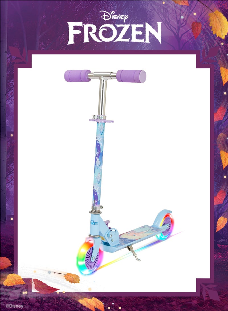 Spartan Disney Frozen Kids Kick Scooter | Light-Up Wheels | Lightweight Frame | Height-Adjustable Handlebar | Easy-Fold Mechanism | Kids scooter  - Image 2