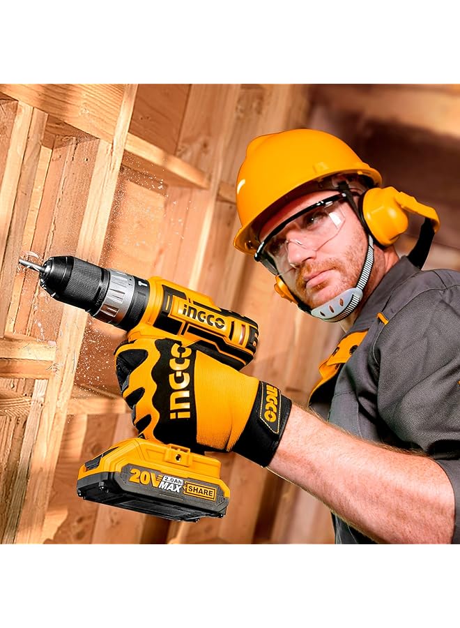 INGCO Impact Drill Cidli2002 Lithium Ion Impact Drill 20V Cordless Impact Drill With 2Pcs Battery Pack And 1Pc 1Hr Fast Charger 22500 Min Impact Rate Cordless Impact Drill Electric Impact Drill - Image 4