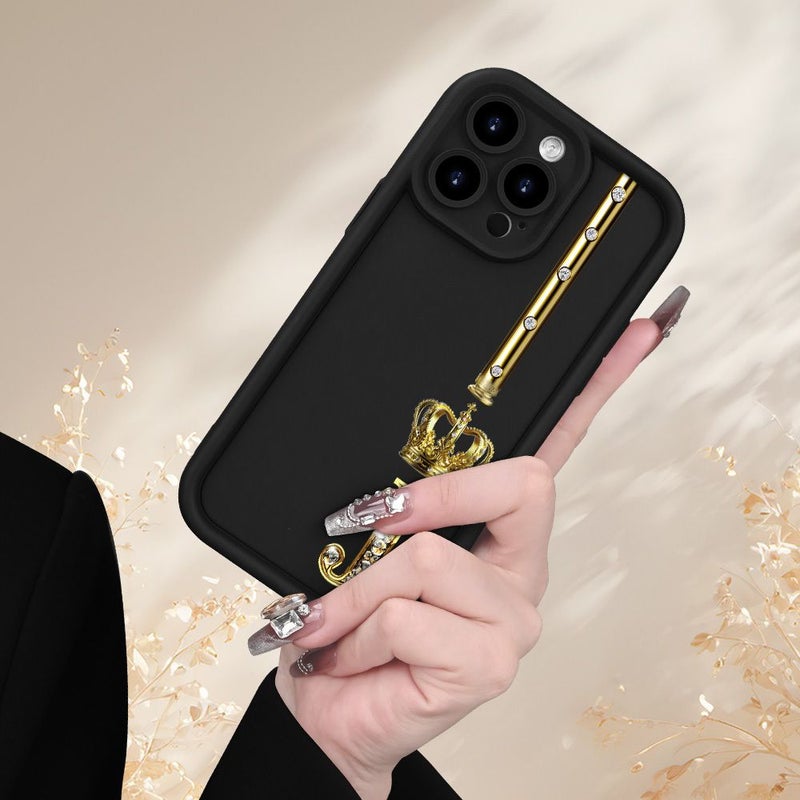 غلاف حماية ناعم فاخر لهاتف iPhone 13 بلون أسود مزين بتصميم حرف J المتوج والإبداعي، هدية مثالية للعطلات وأعياد الميلاد للصديقة، الصديق، النساء، الرجال، الزوج، الزوجة، الأصدقاء، أو لنفسك. - Image 5