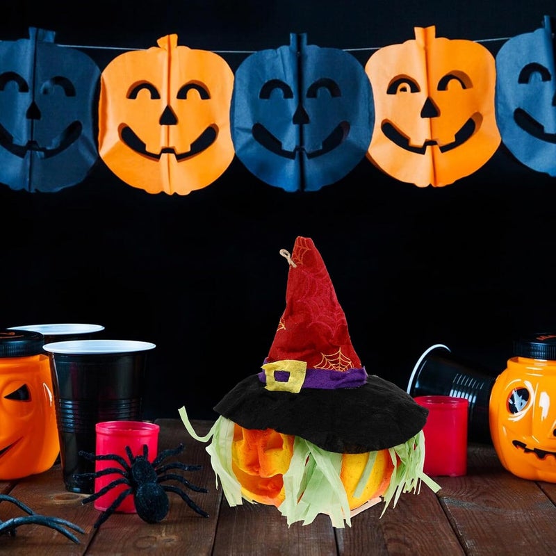 Healifty 2pcs Halloween Foam Pumpkin Hanging Lamps with Hollow Design, Classic Decorative Pumpkin Lanterns for Indoor Outdoor Party, Battery Operated (Batteries Not Included) - Image 4