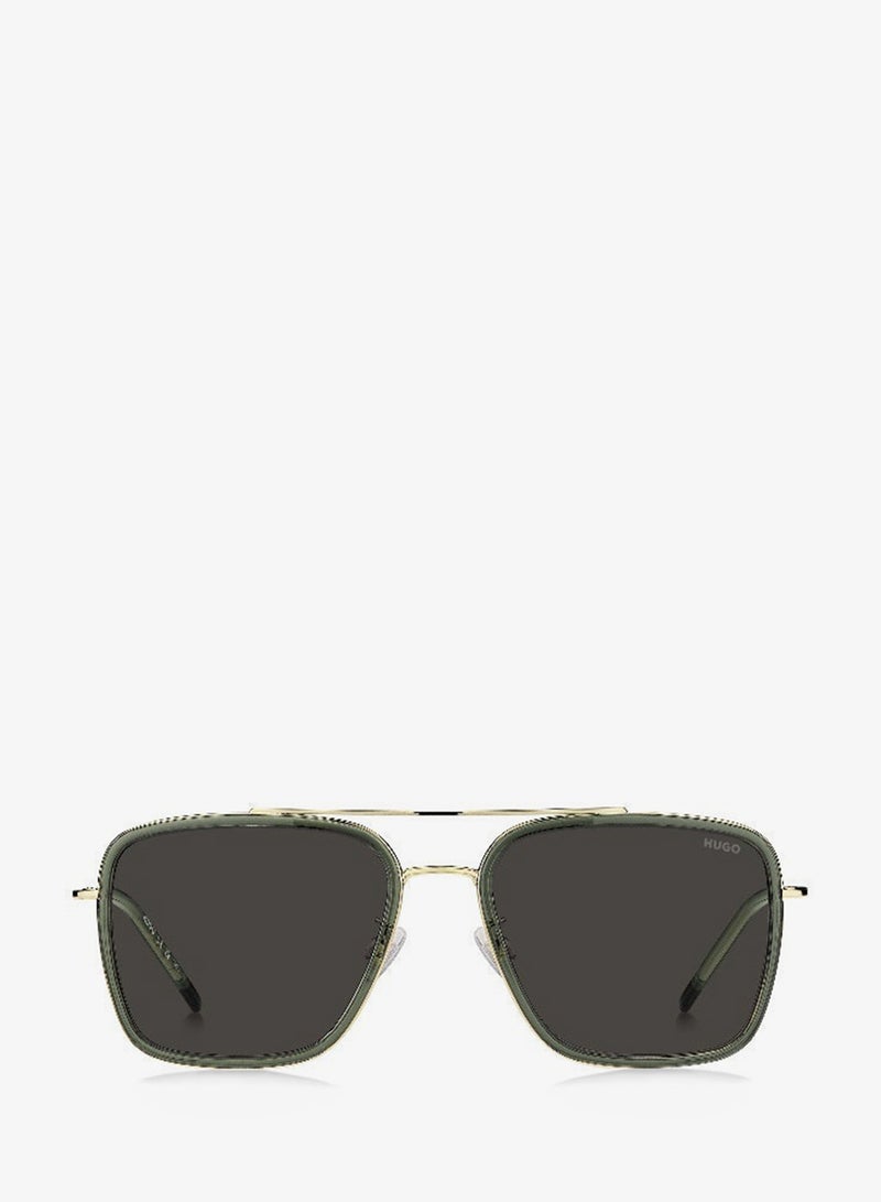 HUGO HG 1404/G/S Sunglasses Green Rectangular - Image 3