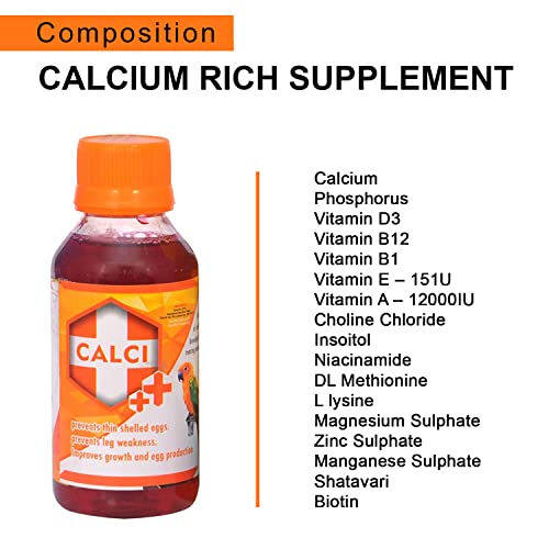 TUNAI SF+ Calci Plus|100ml|Prevents Thin Shelled Eggs,Stregthens Bones,Improves Growth & Egg Production,Also Aids in the explusion of Eggs for Birds - Image 3