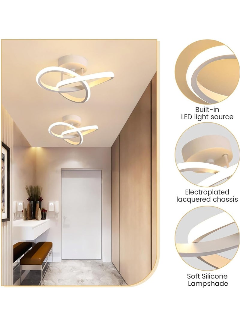 MarlaMall Modern LED Ceiling Lights, Ceiling Lamp for Living Room, Interior Creative LED Ceiling Lighting for Bedroom Balcony Kitchen Hallway Office (White) - Image 3