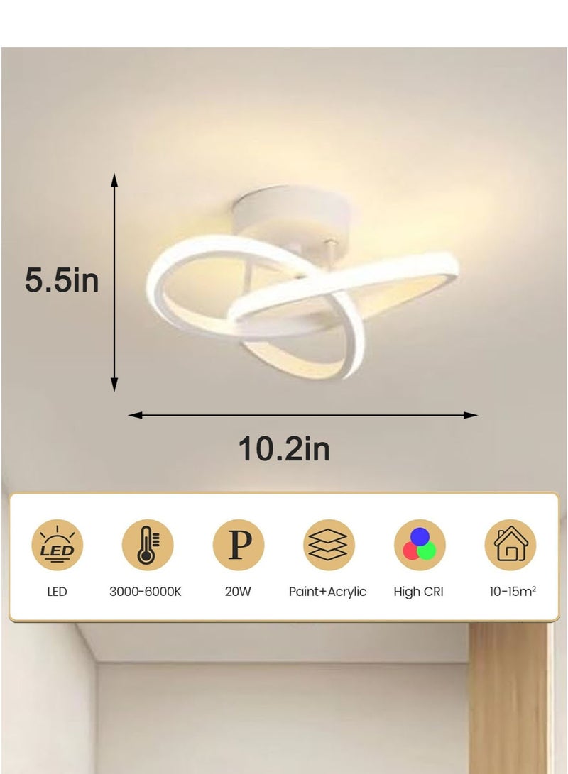 MarlaMall Modern LED Ceiling Lights, Ceiling Lamp for Living Room, Interior Creative LED Ceiling Lighting for Bedroom Balcony Kitchen Hallway Office (White) - Image 2