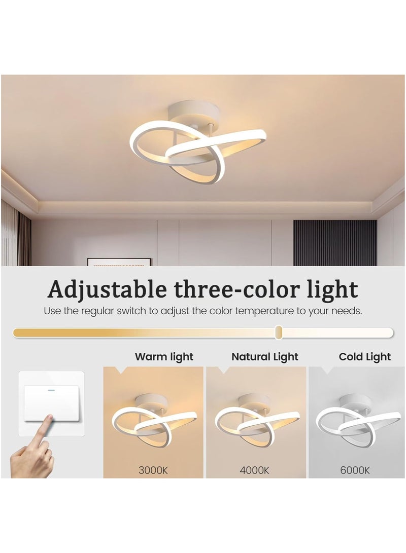 MarlaMall Modern LED Ceiling Lights, Ceiling Lamp for Living Room, Interior Creative LED Ceiling Lighting for Bedroom Balcony Kitchen Hallway Office (White) - Image 4