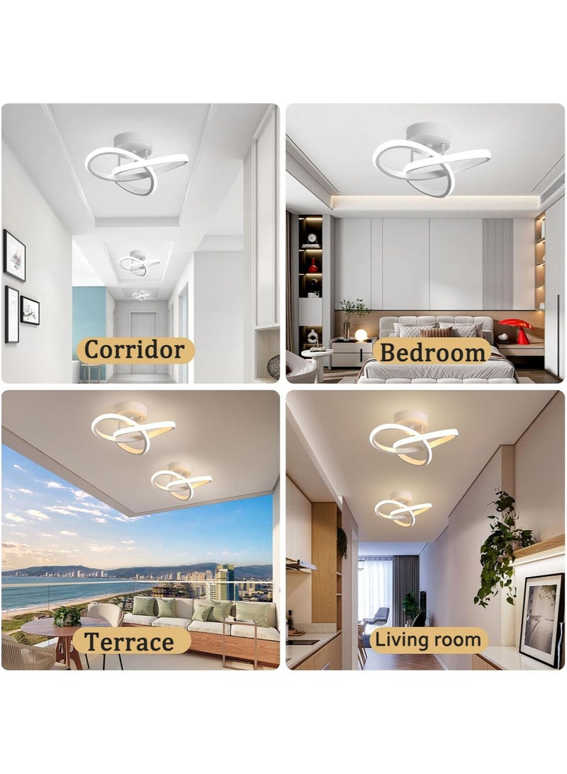 MarlaMall Modern LED Ceiling Lights, Ceiling Lamp for Living Room, Interior Creative LED Ceiling Lighting for Bedroom Balcony Kitchen Hallway Office (White) - Image 5